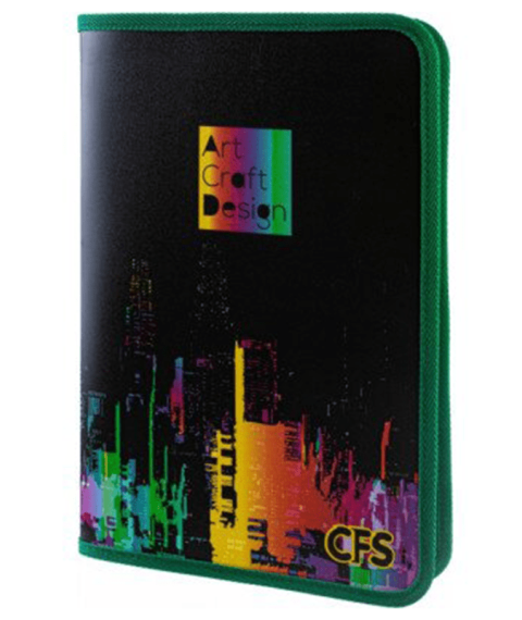 Mapa cu fermoar+2 inele CFS A4 (plastic/color) CF32020